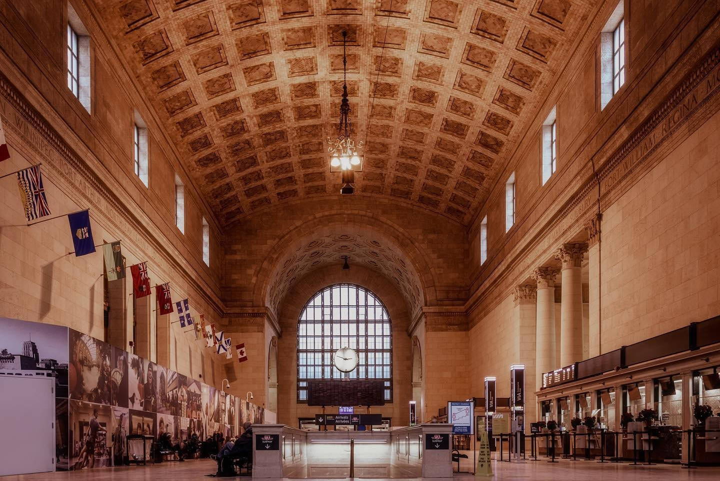 Warm Union Station Interior Wallpaper