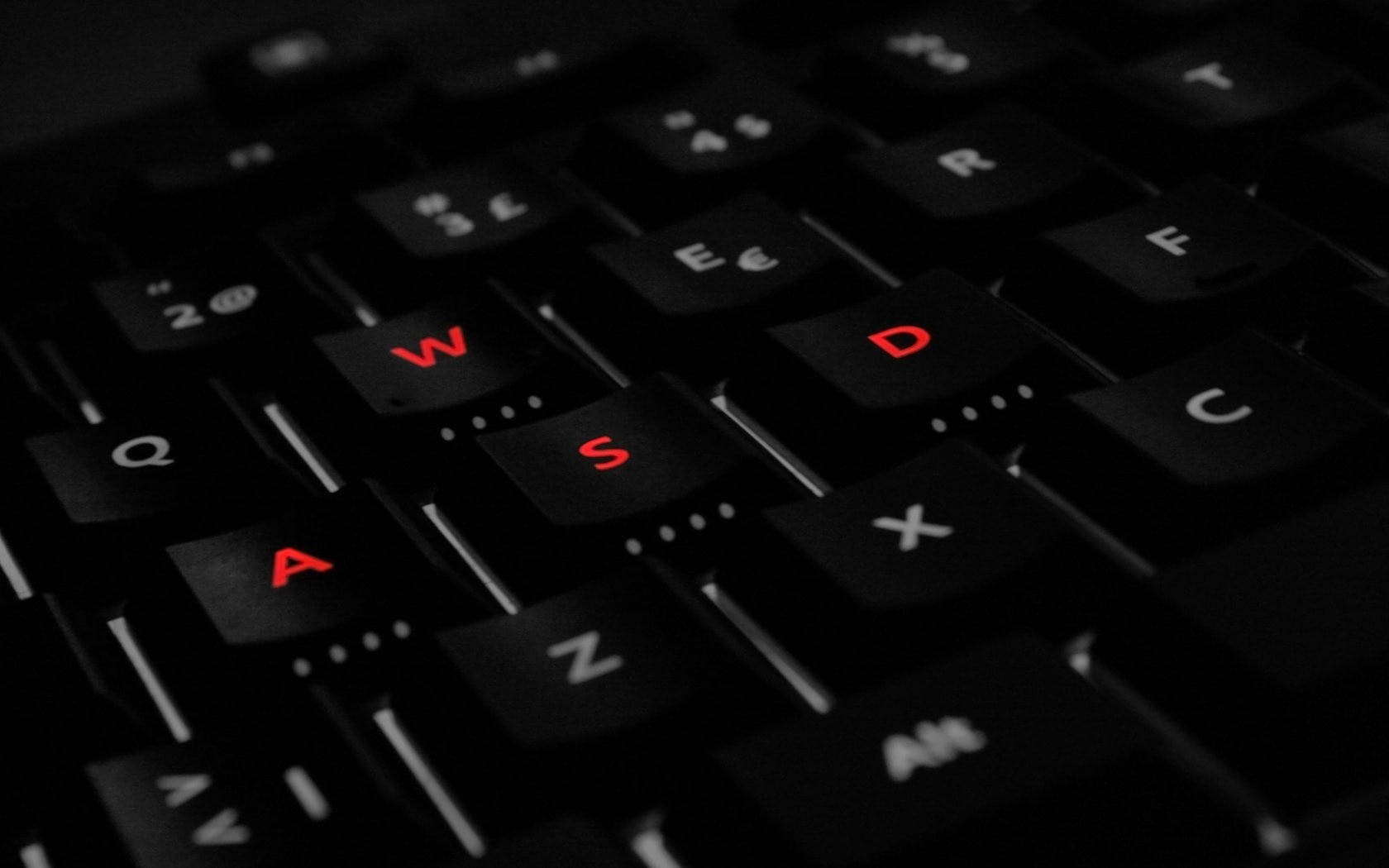 Wasd Black And Red Gaming Wallpaper