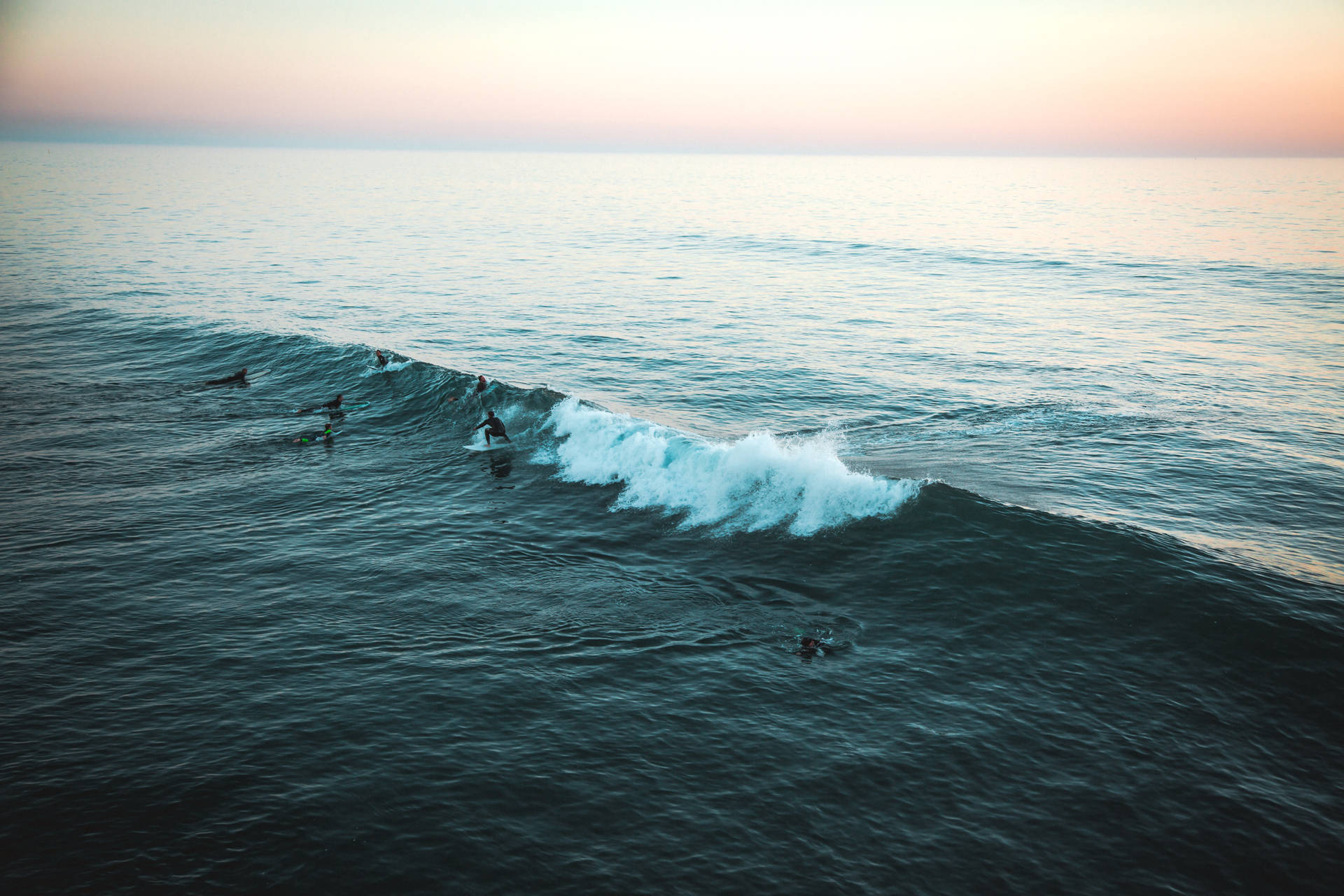 Wave And Surfers Cool Pc Wallpaper