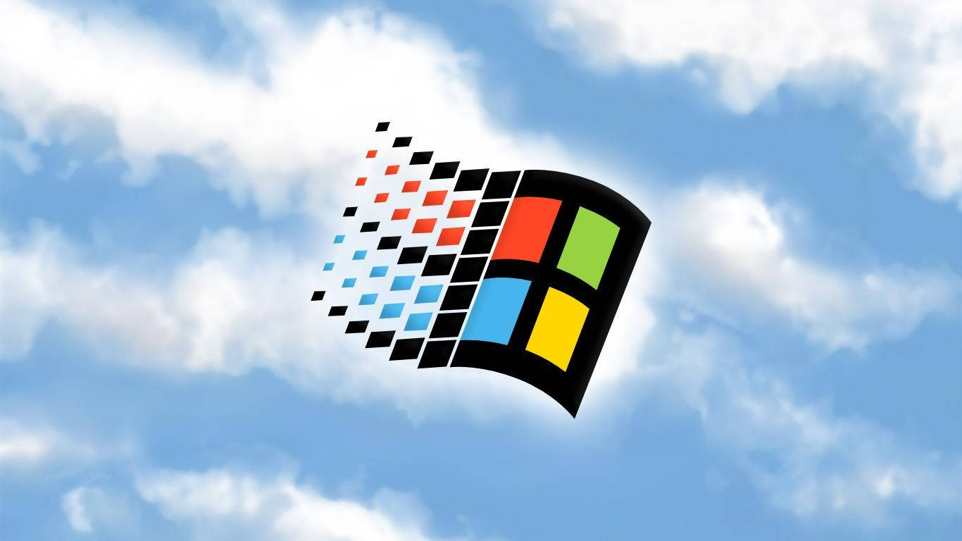Waving Logo Of Windows 95 Wallpaper