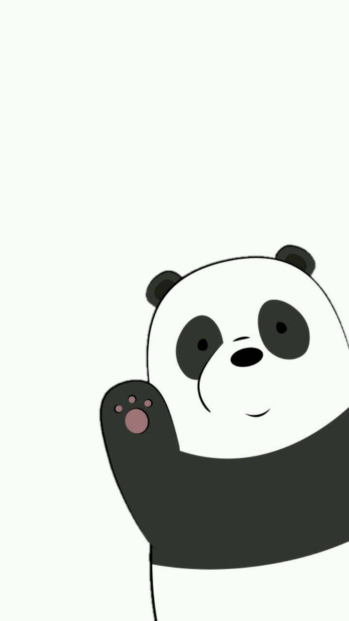 Waving Panda We Bare Bears Wallpaper