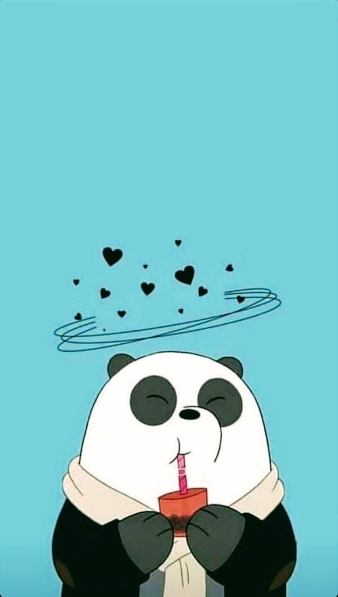 We Bare Bears Aesthetic Blue Panda Wallpaper