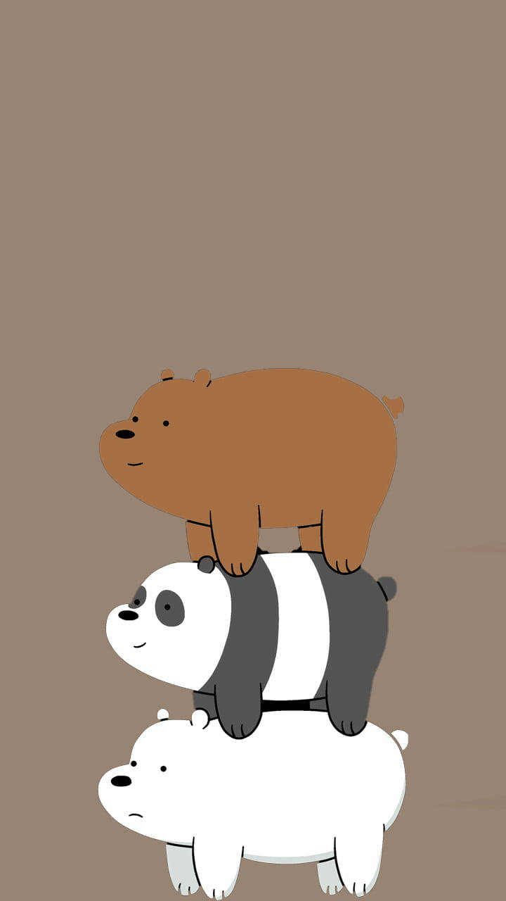 We Bare Bears Aesthetic Brown Wallpaper