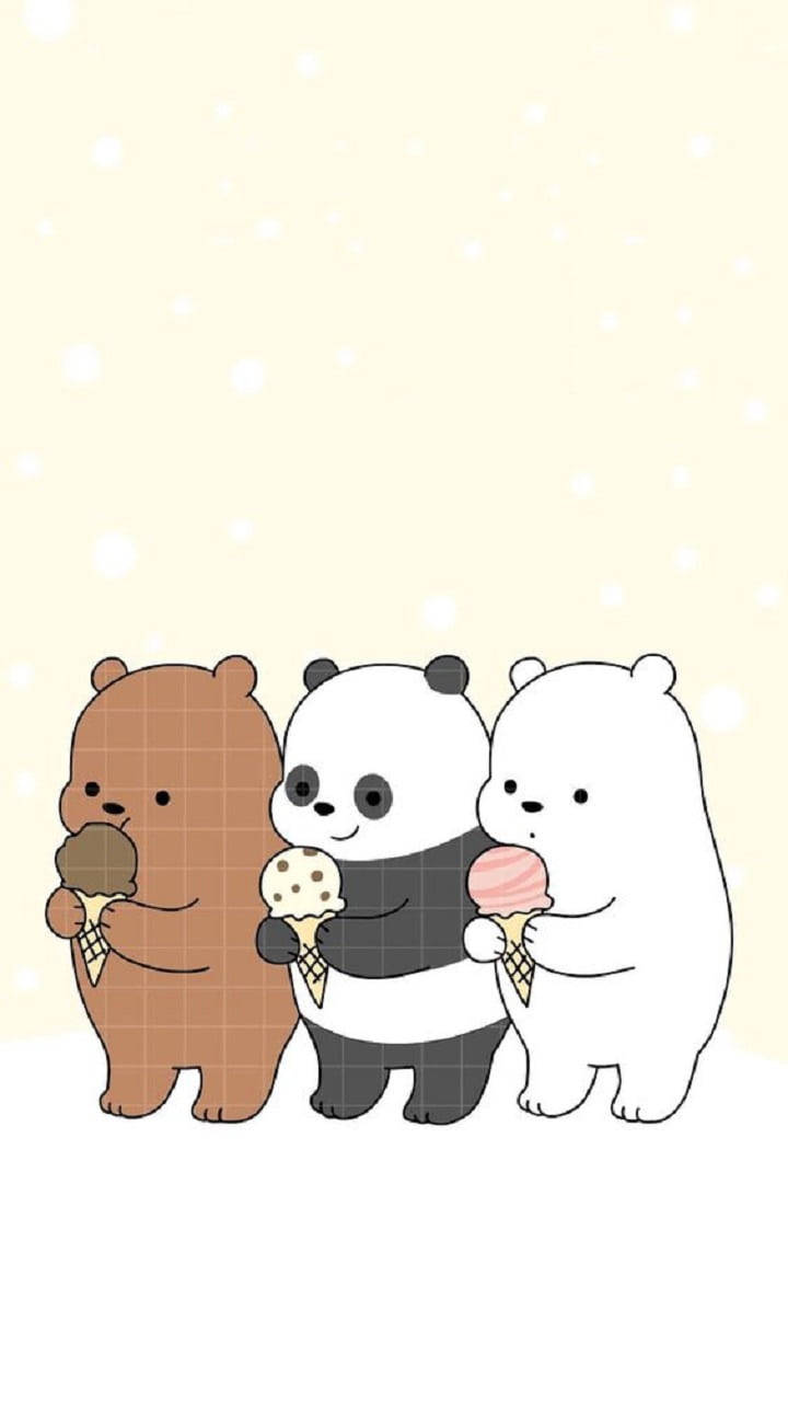 We Bare Bears Aesthetic Ice Cream Wallpaper