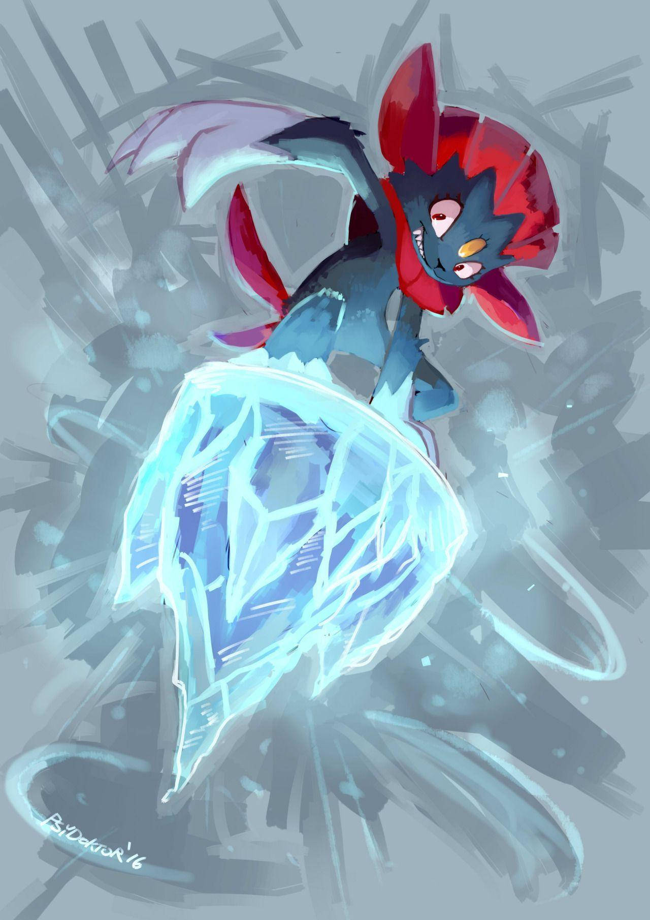 Weavile On Ice Wallpaper