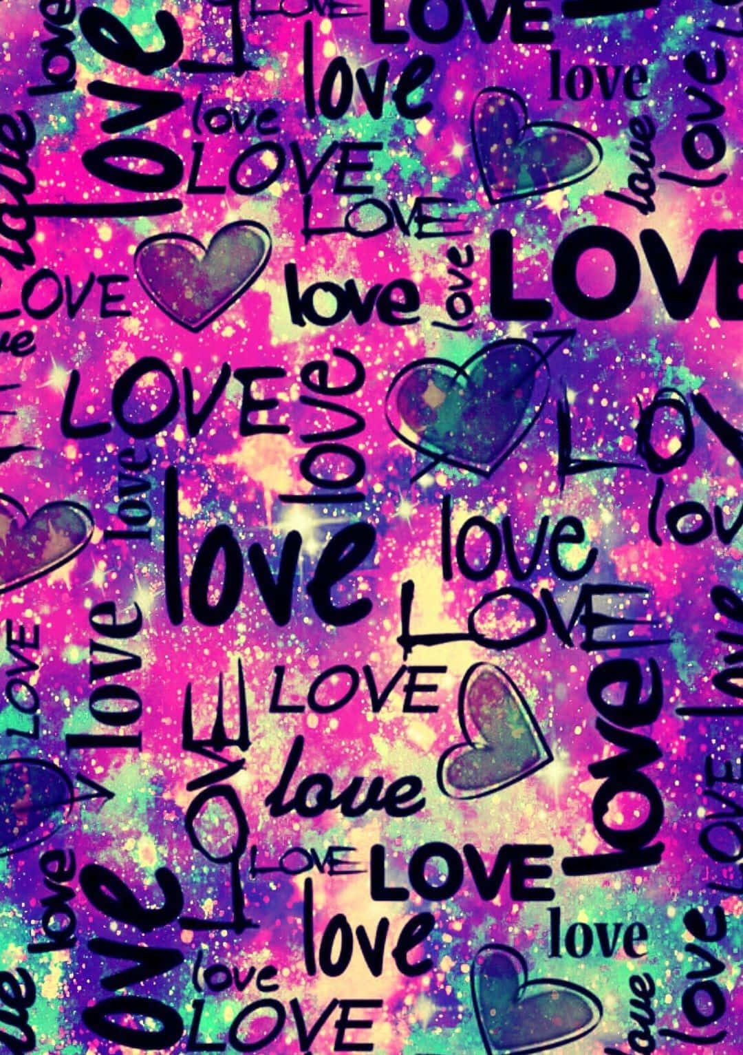 Welcome To The Otherworldly Beauty Of Glitter Galaxy Wallpaper