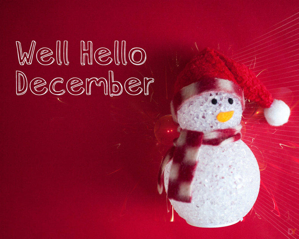 Well Hello December Red Wallpaper