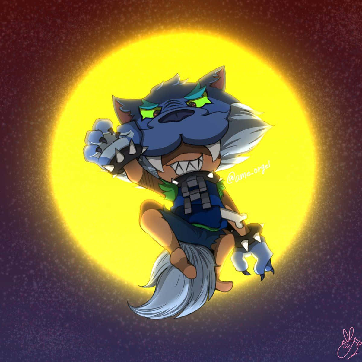 Werewolf Leon Brawl Stars On The Moon Wallpaper