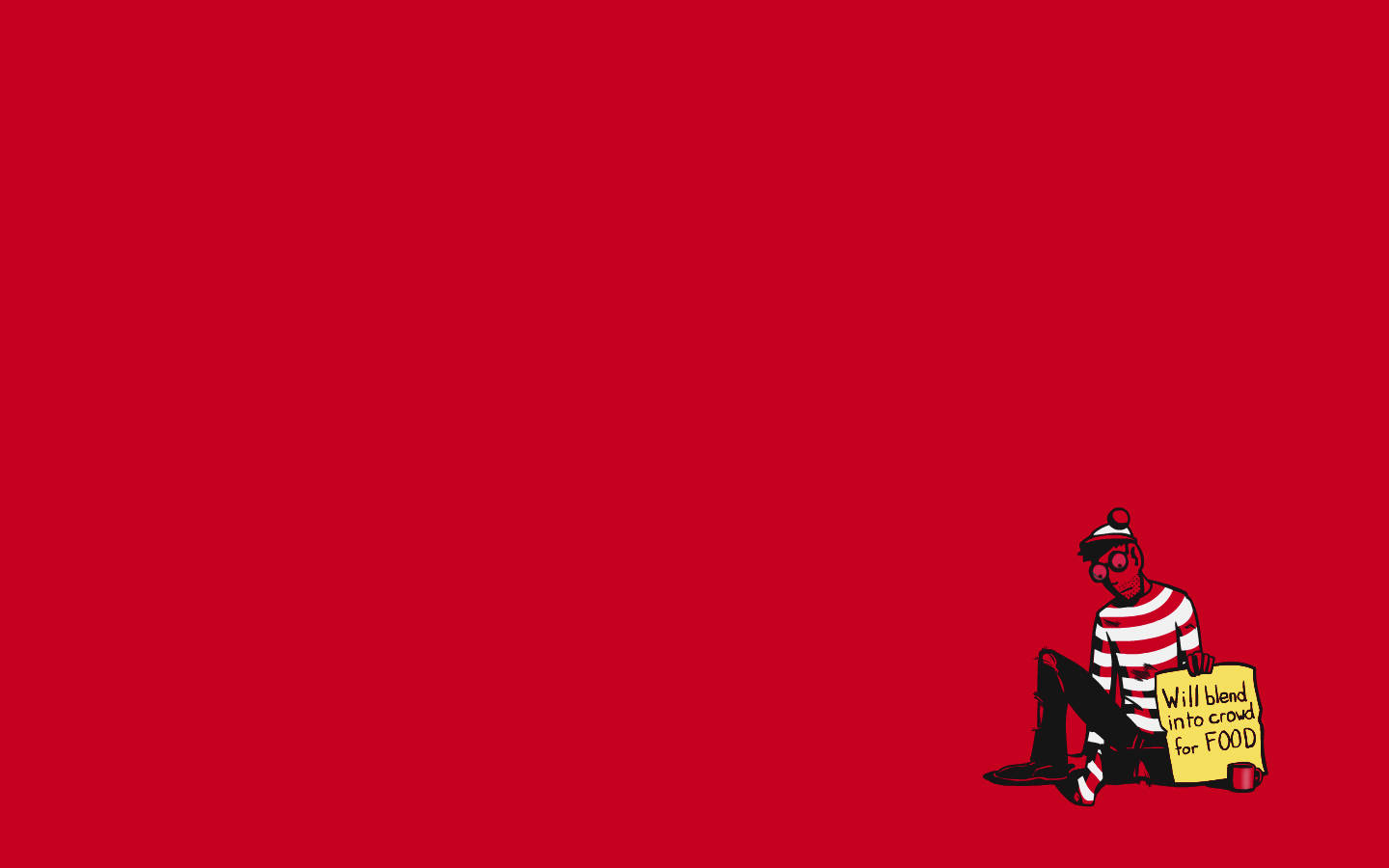 Where's Waldo Beggar For Food Wallpaper