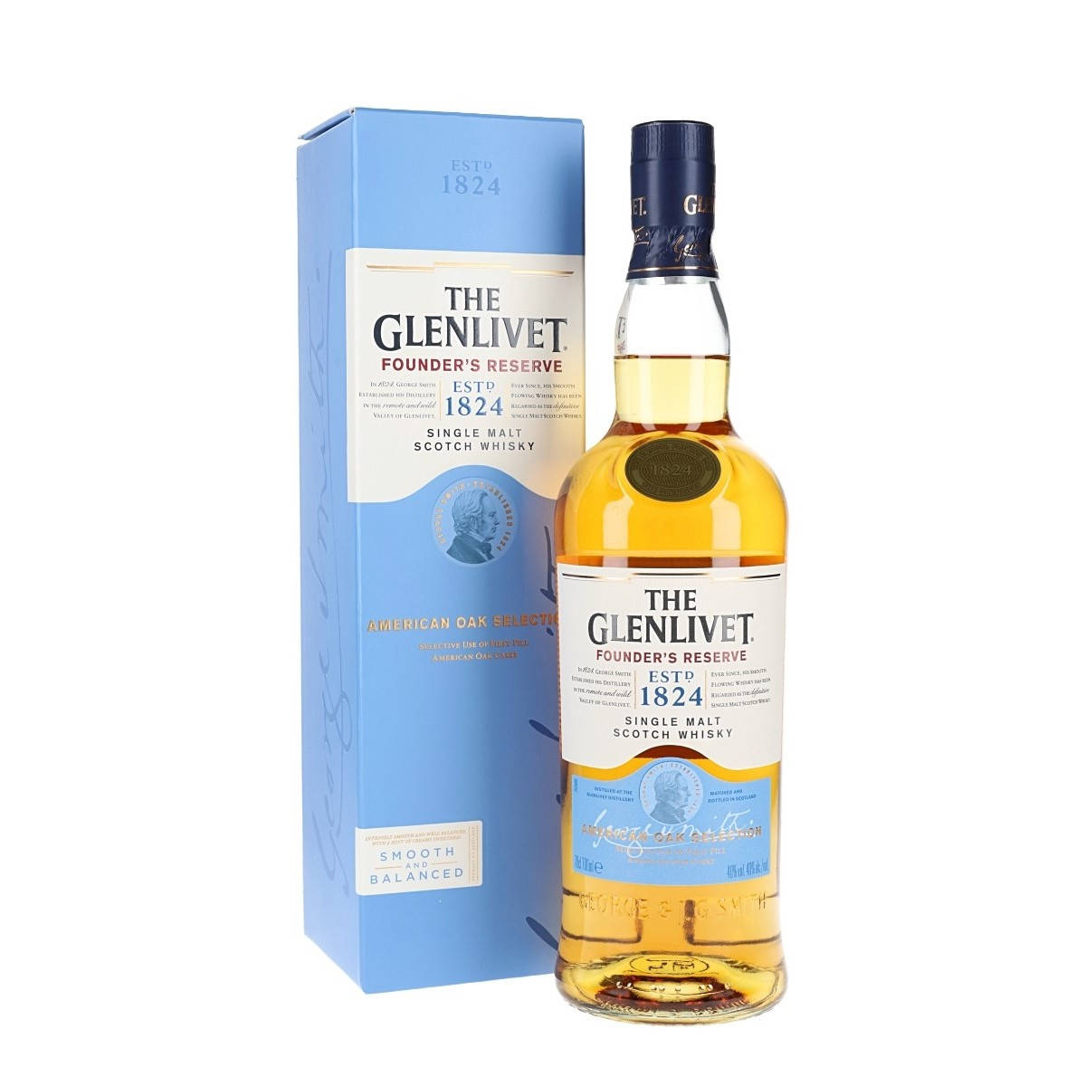 Whiskey The Glenlivet Founder's Reserve Blue Box Wallpaper