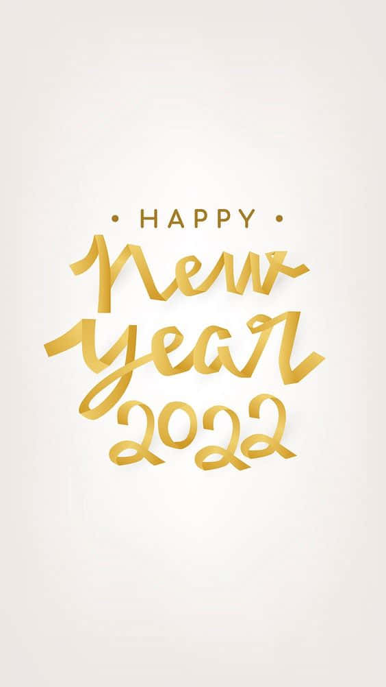 White And Gold New Year 2022 Wallpaper