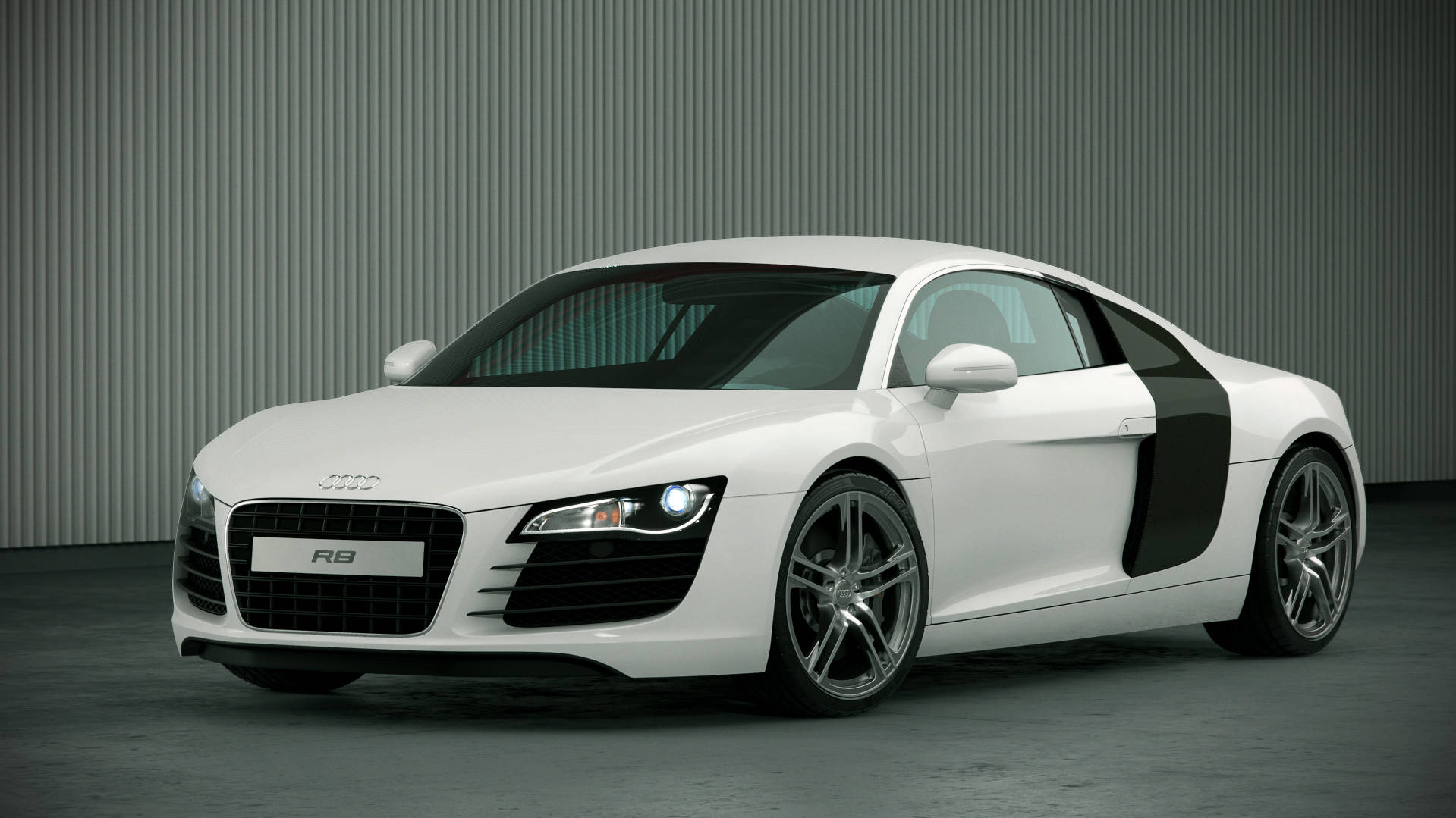 White Audi R8 Wallpaper