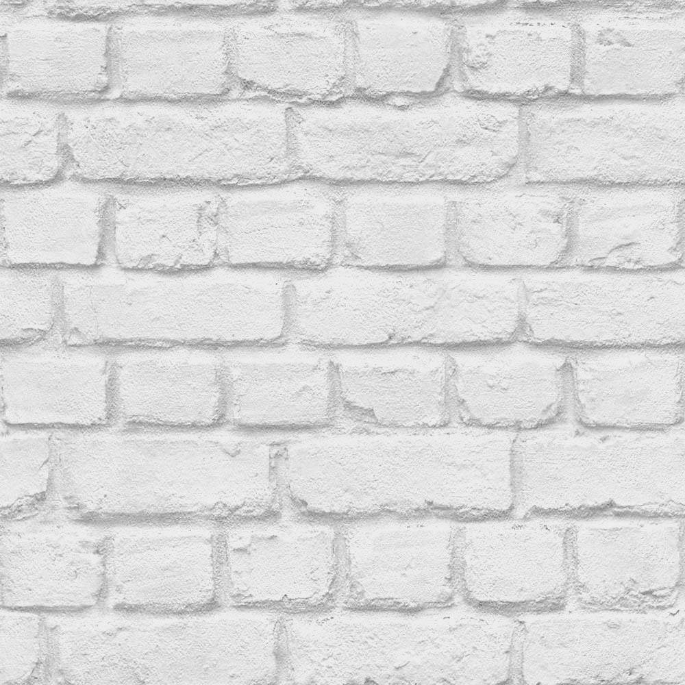 White Brick English Bond Wallpaper