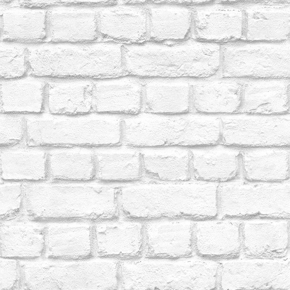 White Brick Tiles Wallpaper