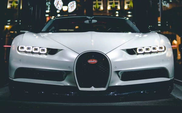 White Bugatti Chiron 4k Wallpaper