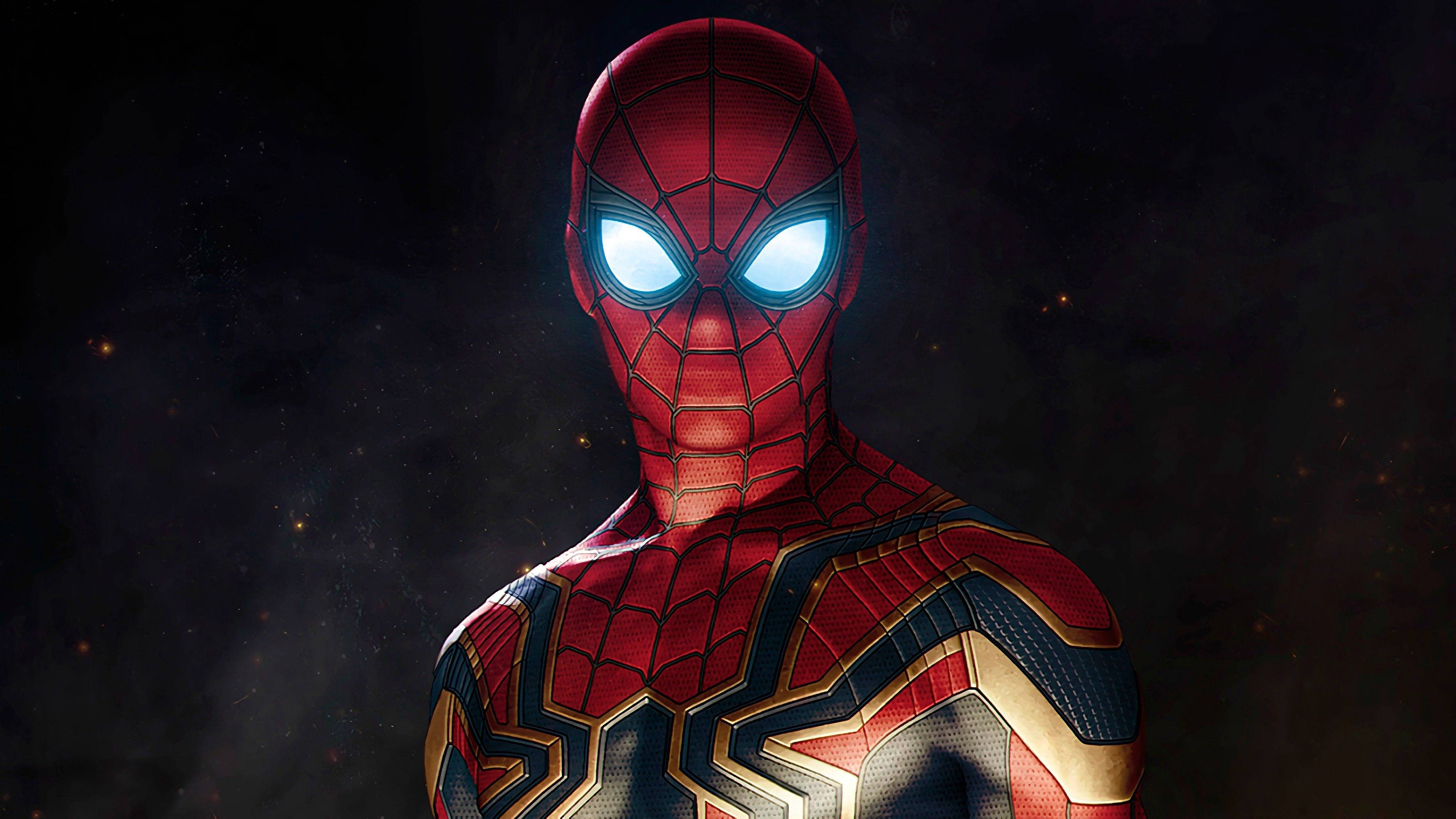 White Eyes Spiderman Iron Spider Wallpaper