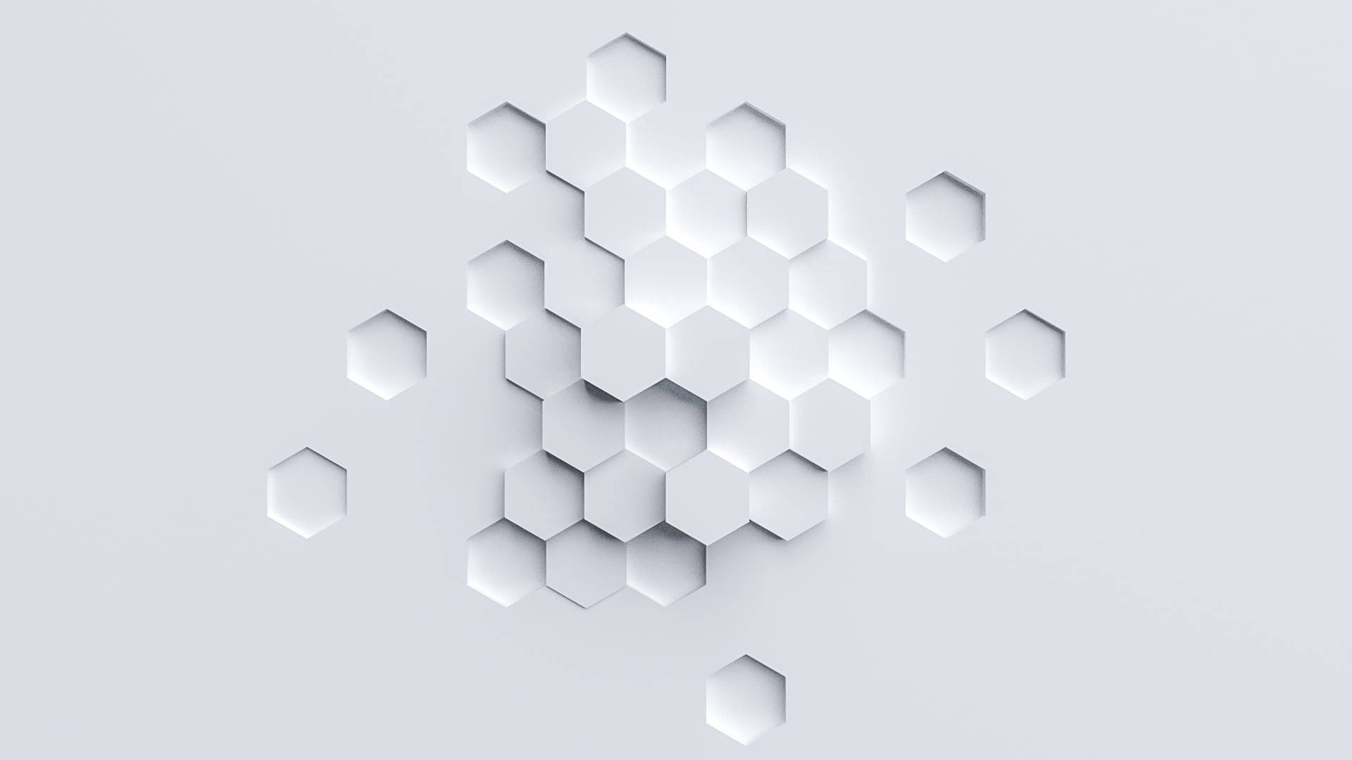 White Hexagon Backgrounds Wallpaper