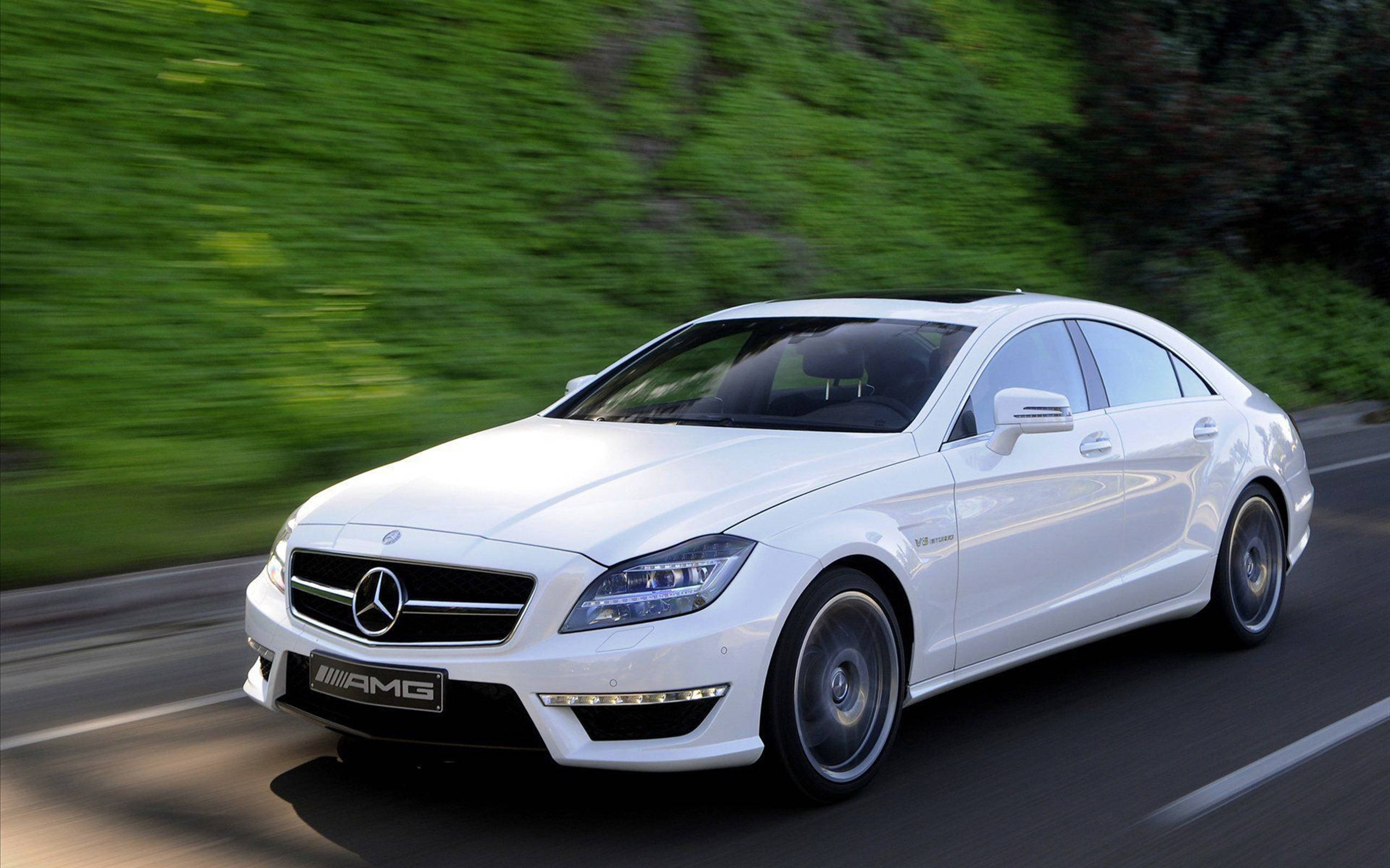 White Mercedes-benz Amg Cls63 Hd Wallpaper