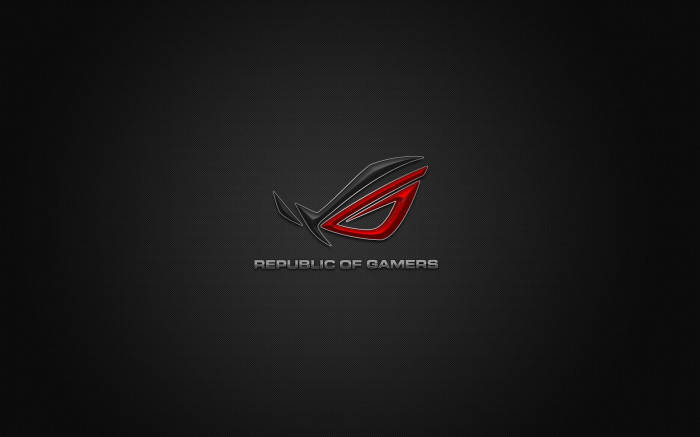 White Outlined Asus Rog Logo Wallpaper