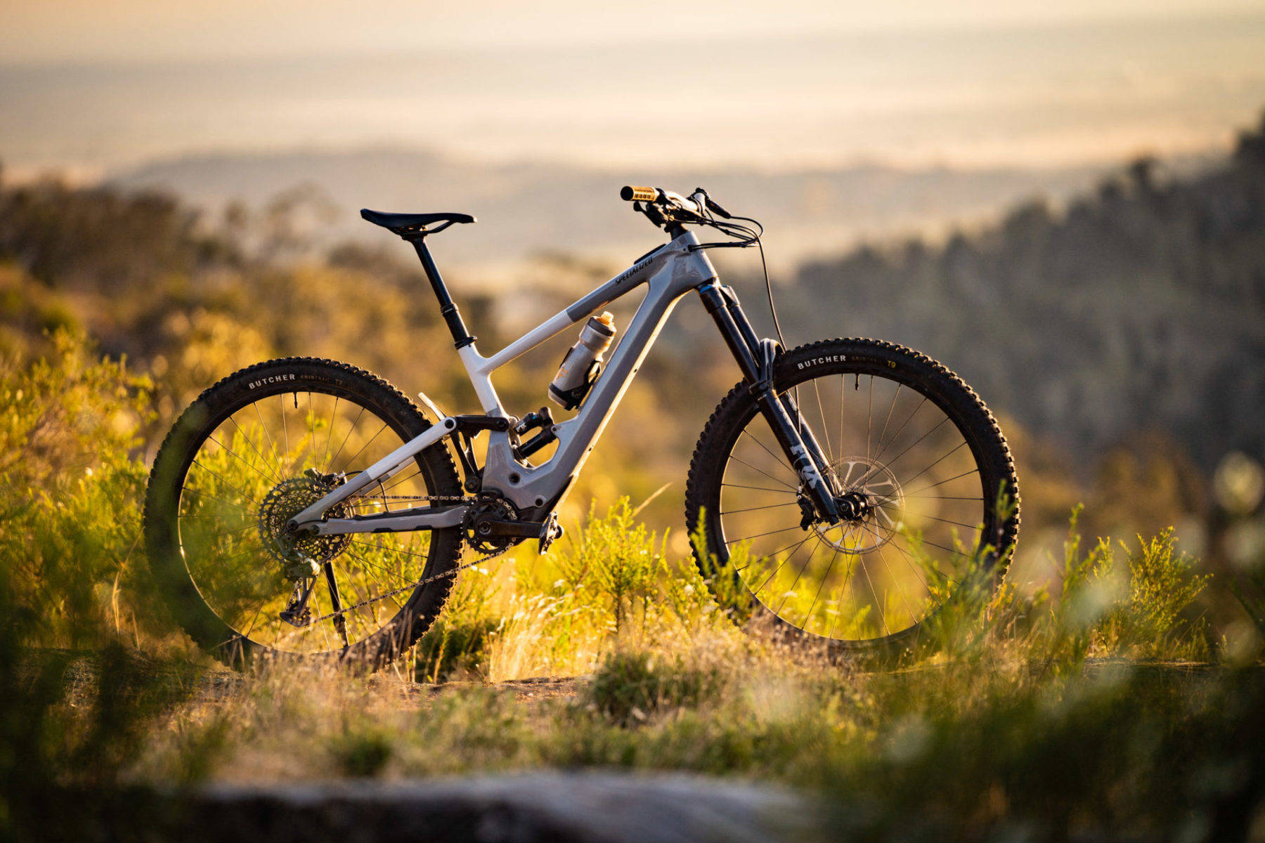 White Specialized Bike On The Grass Wallpaper