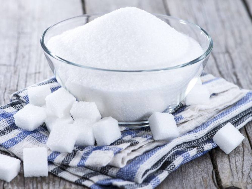 White Sugar In A Bowl And Sugar Cubes Wallpaper