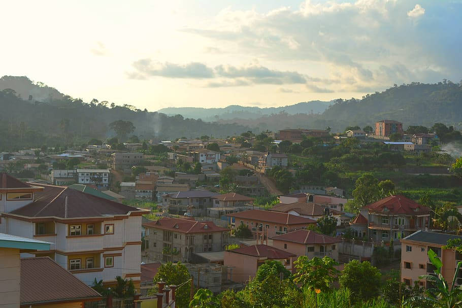 Wide Shot Of Yaoundé Capital City Of Cameroon Wallpaper