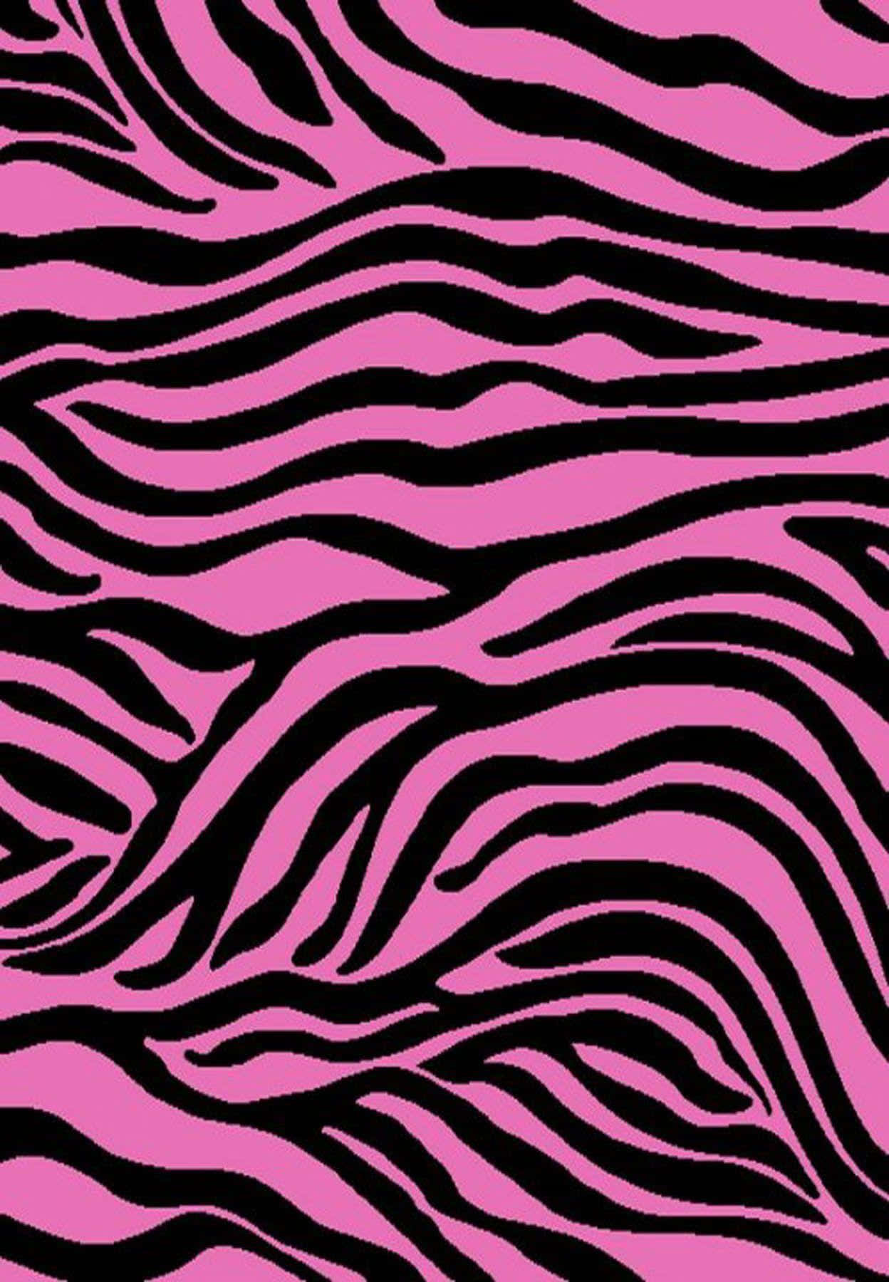 Wildly Colorful - Pink Zebra Pattern Wallpaper