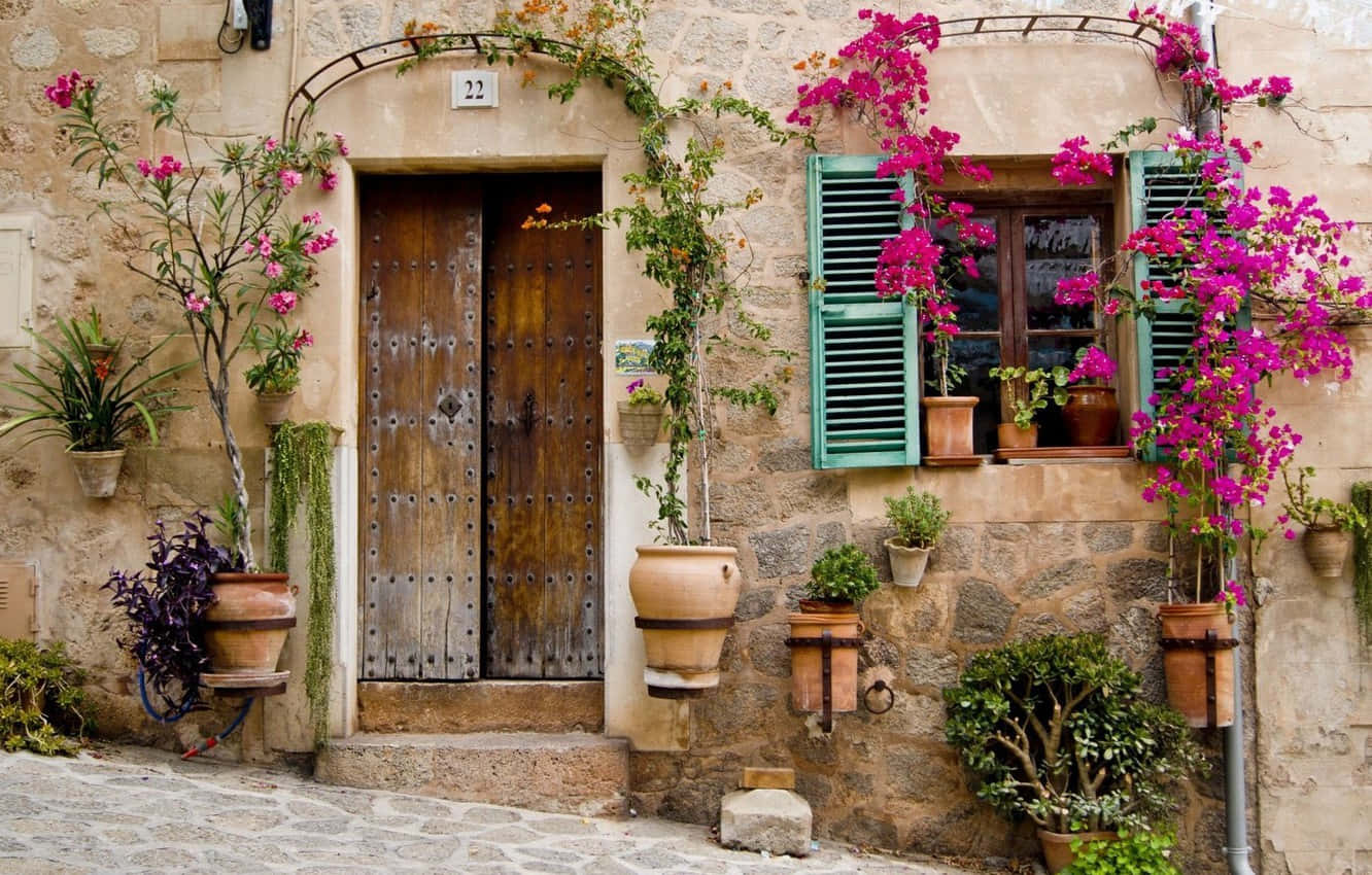 Window Old Spanish House Wallpaper