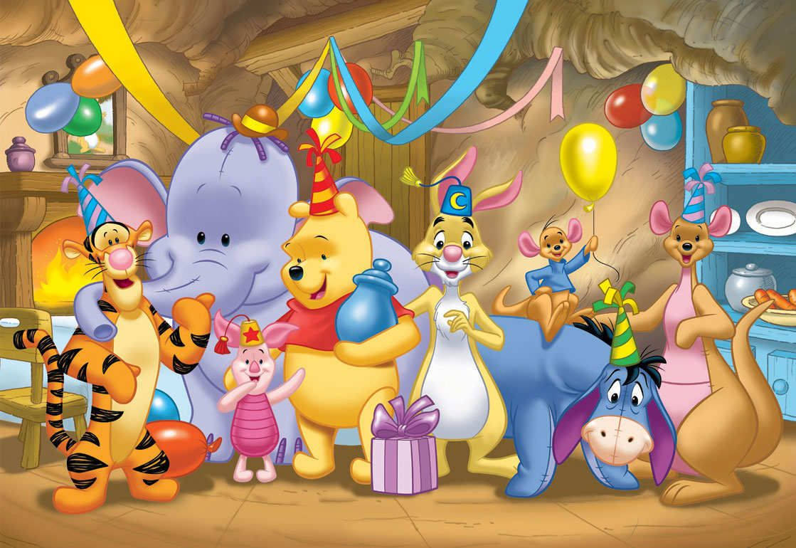 Winnie The Pooh Birthday Party Wallpaper