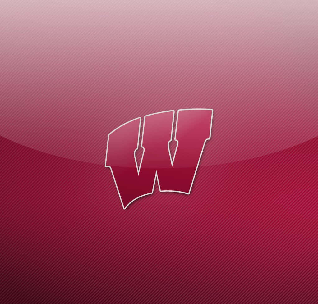 Wisconsin Badgers Logo On A Red Background Wallpaper