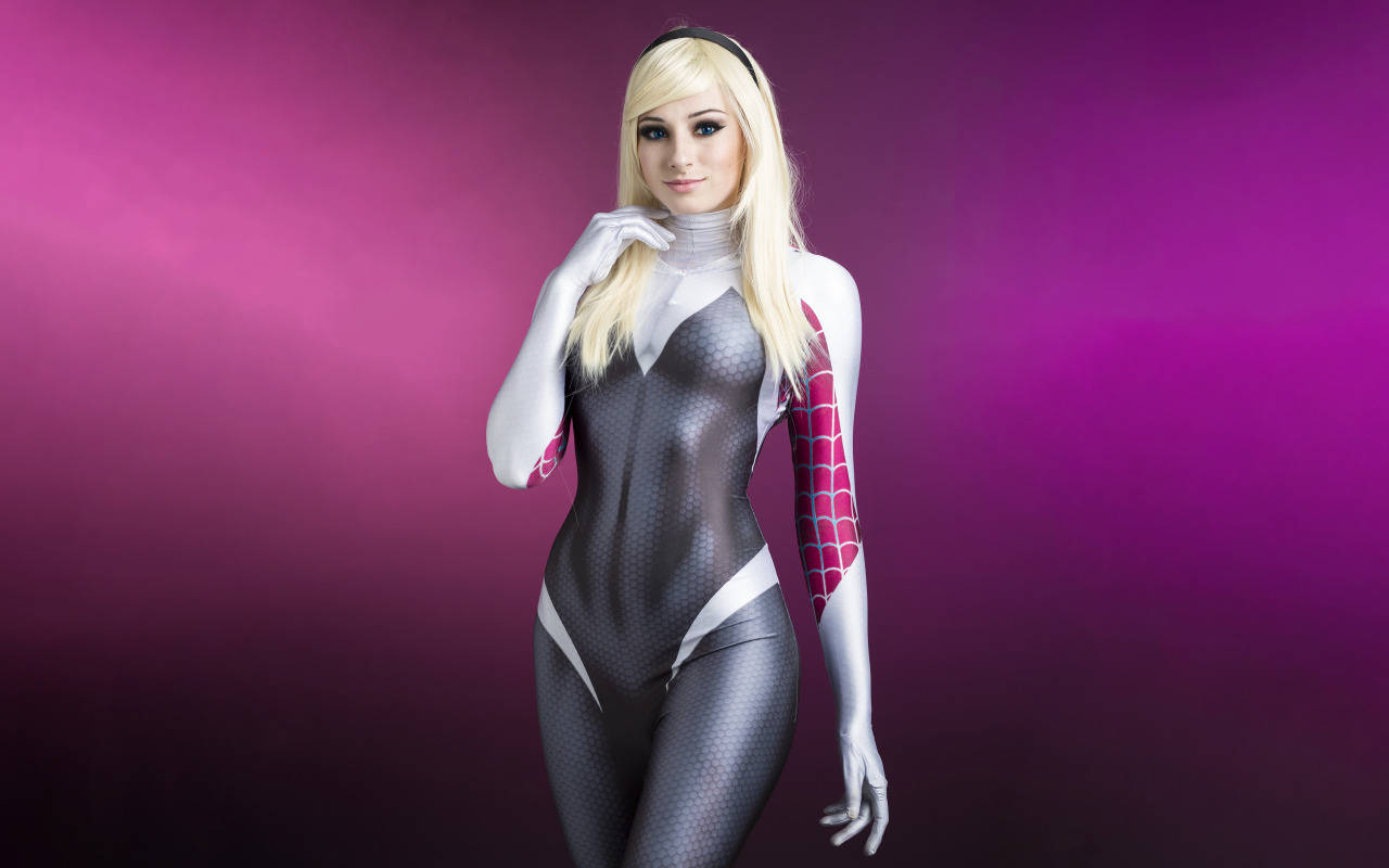 Woman Beautiful Spider-gwen Cosplay Wallpaper