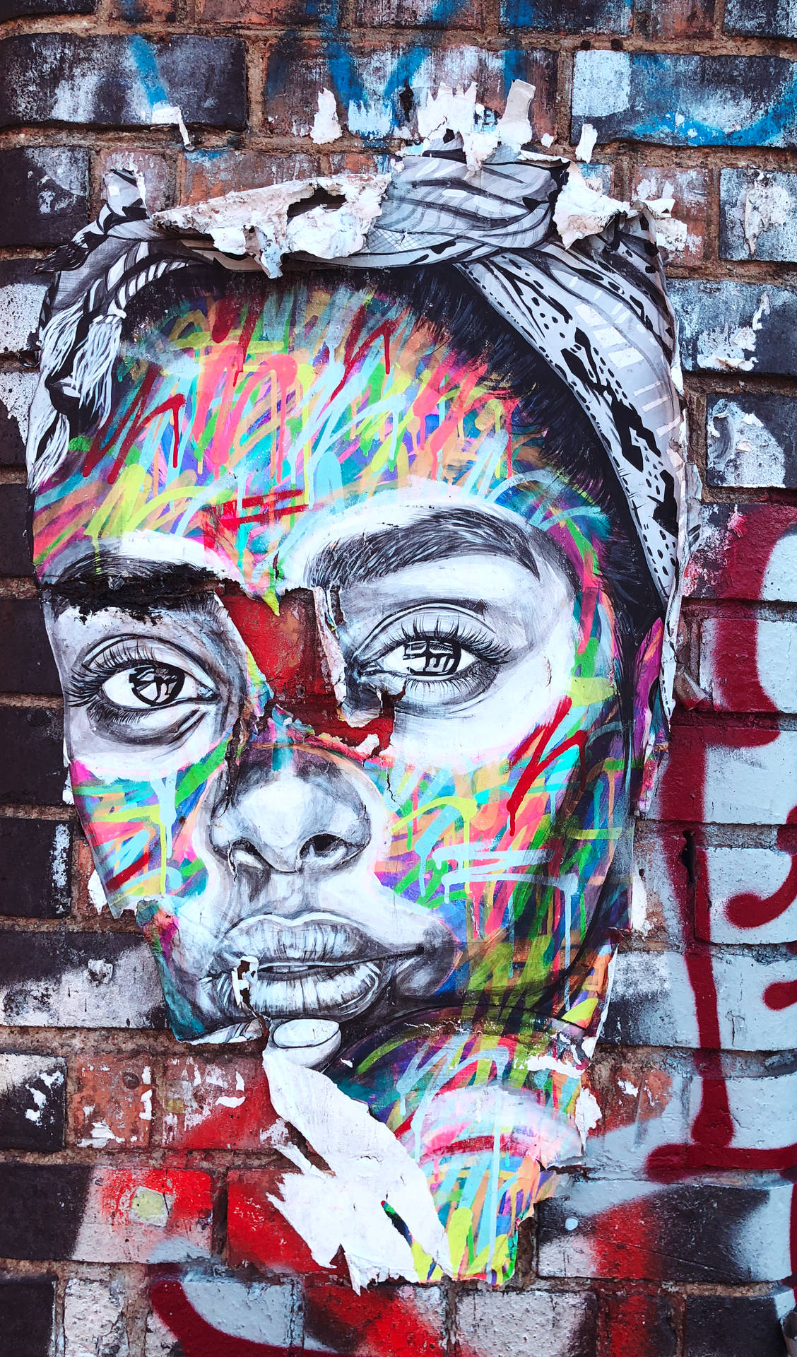 Woman Face Graffiti Street Art Wallpaper