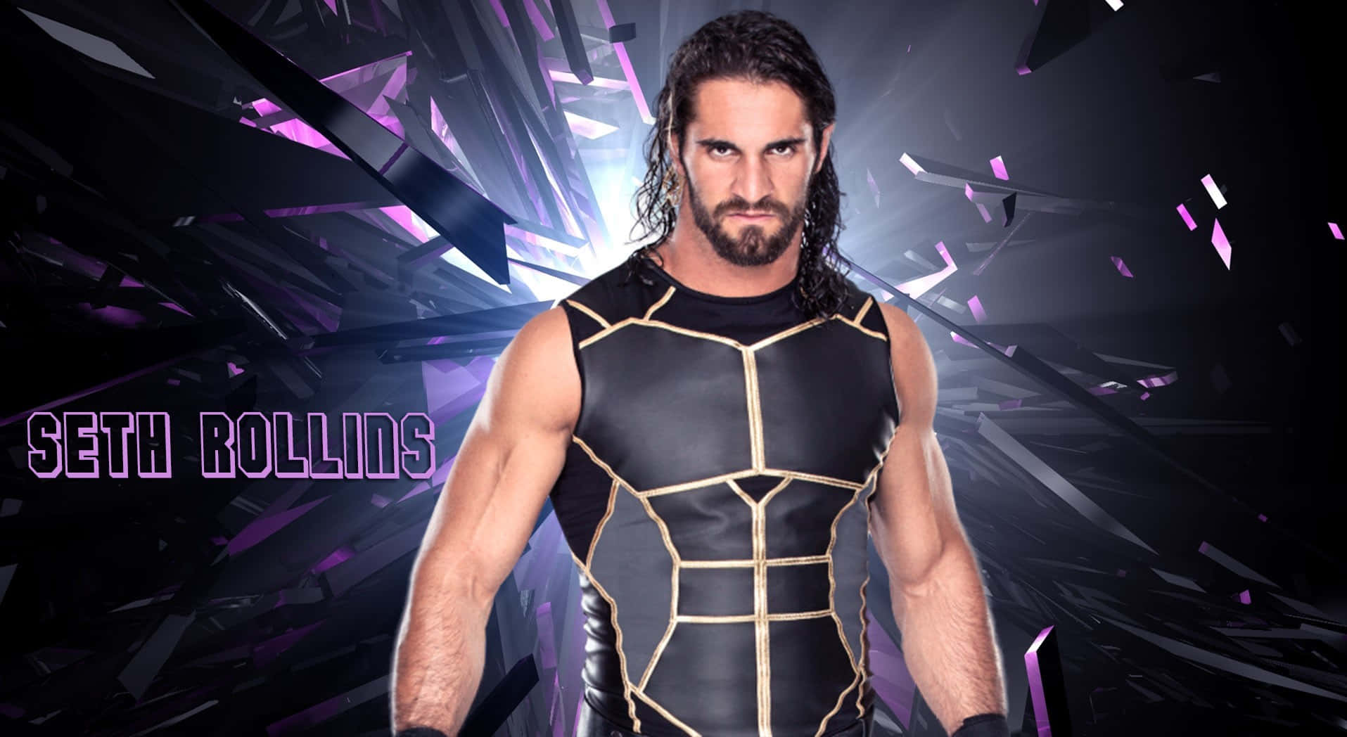 Wwe Sensation Seth Rollins In Action Wallpaper