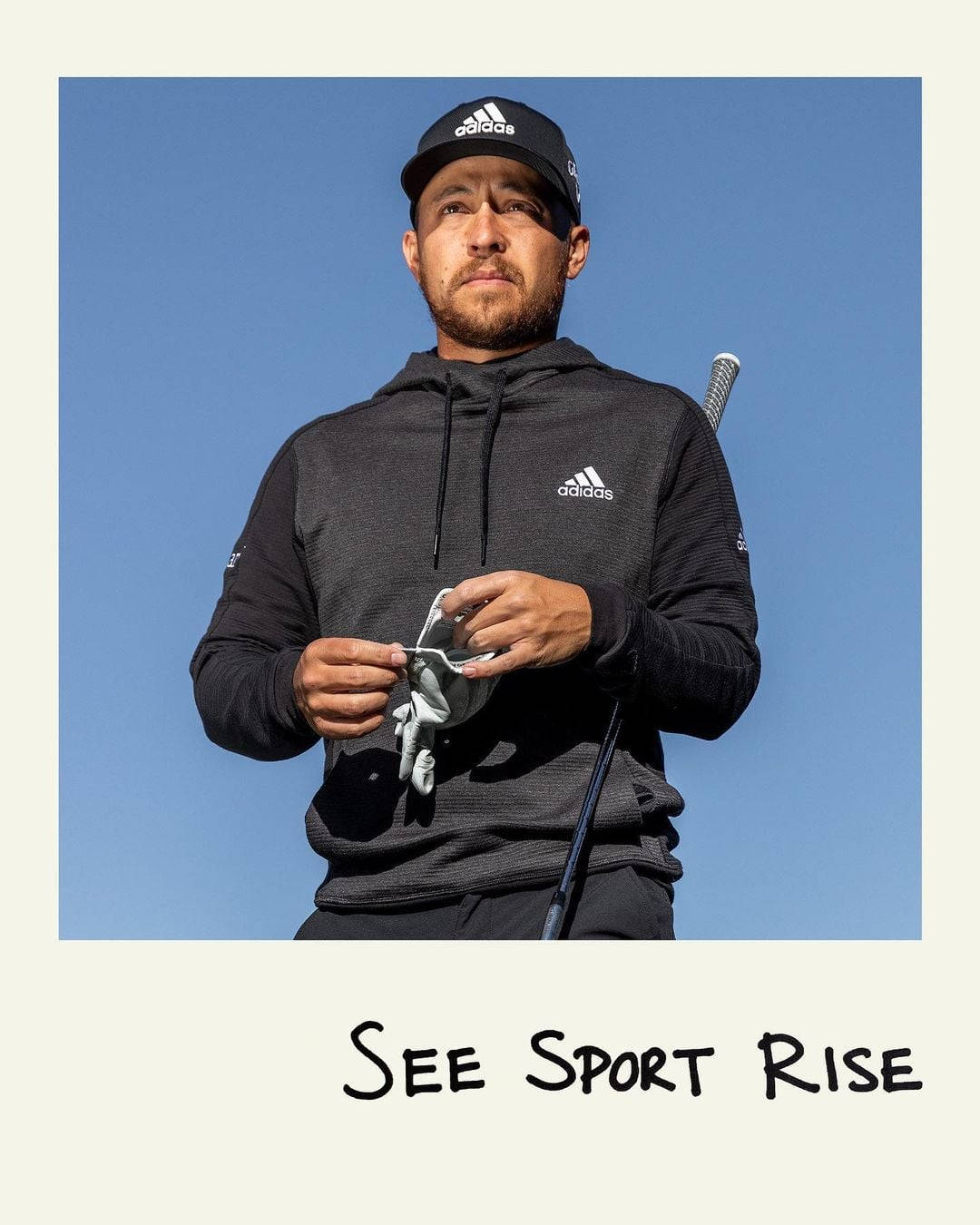 Xander Schauffele In Polaroid Frame Wallpaper