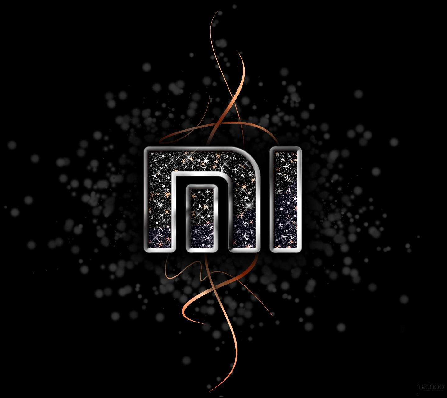 Xiaomi Dark Logo With Music Note Wallpaper