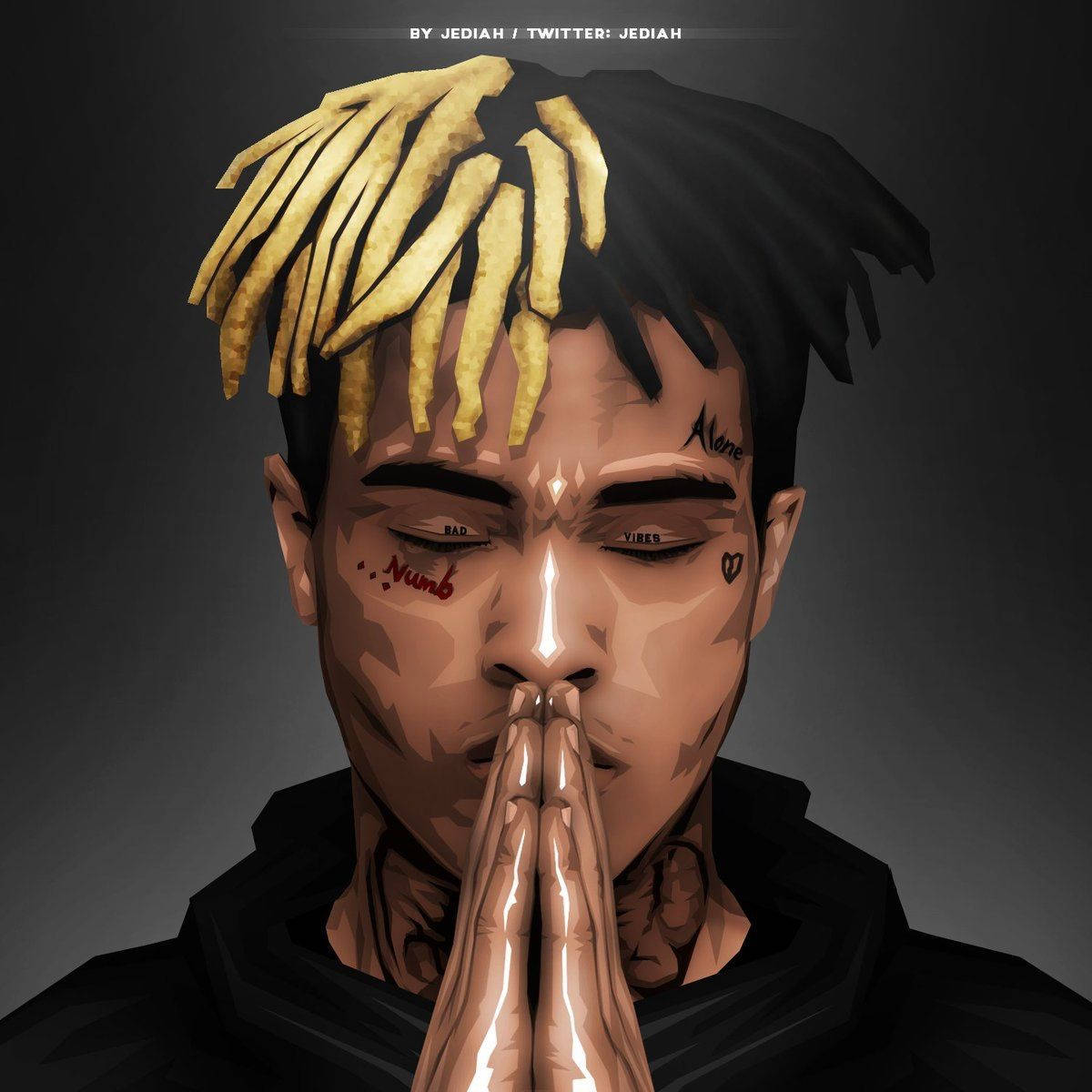 Xxxtentacion Anime Praying Hands Wallpaper