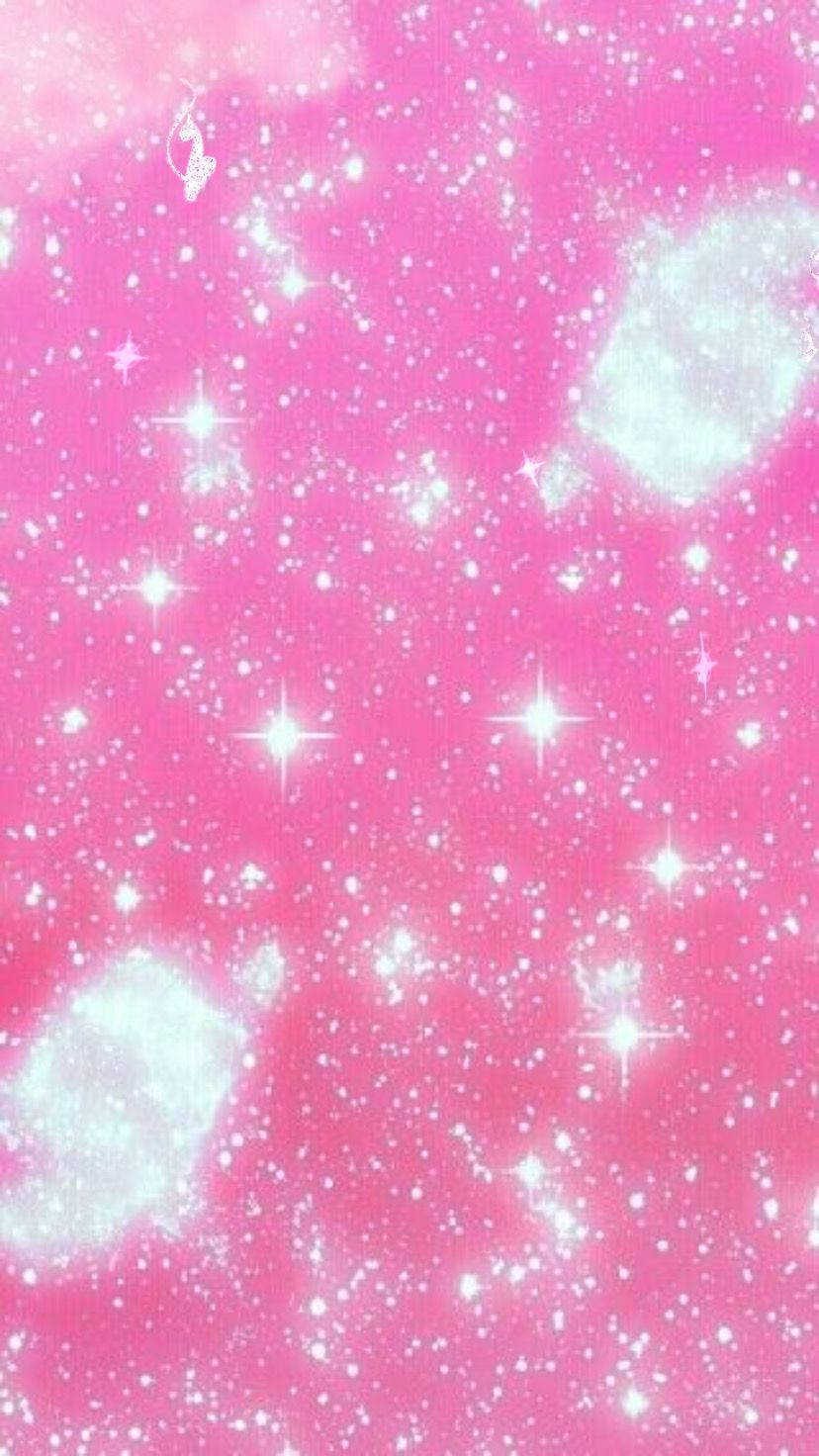 Y2k Aesthetic Glitter Clouds Wallpaper