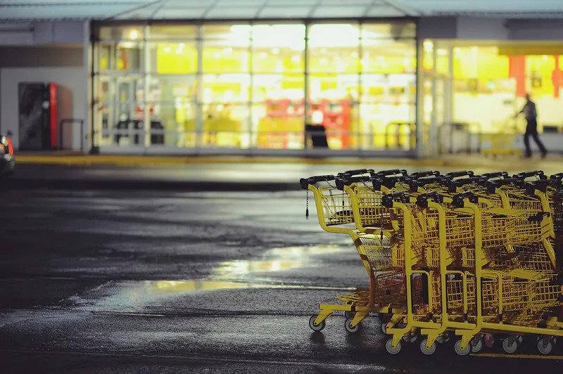 Yellow Cart For Purchase Goods Wallpaper