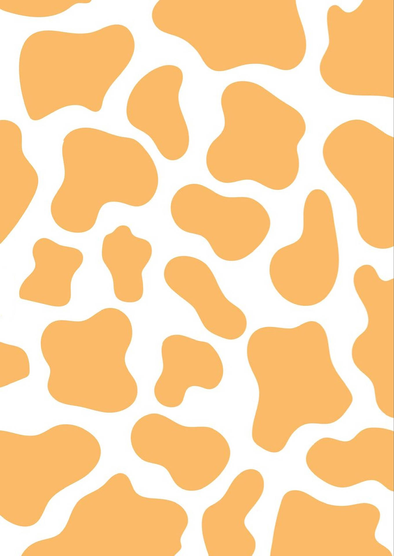 Yellow Orange Cow Print Wallpaper