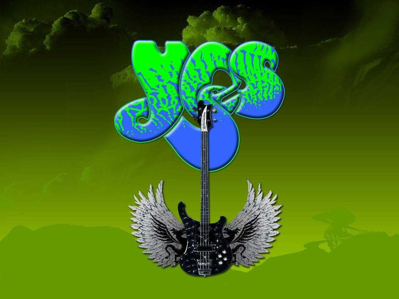 Yes Band Acoustic Guitar Wallpaper