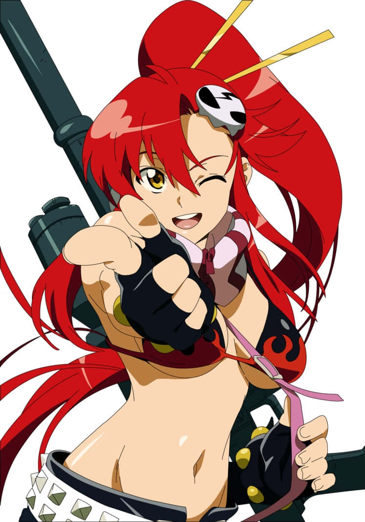 Yoko Littner Posing In Her Iconic Outfit Wallpaper