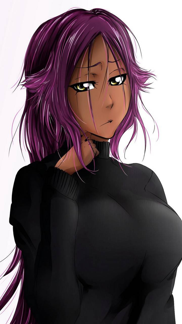 Yoruichi Shihouin Simple Portrait Wallpaper