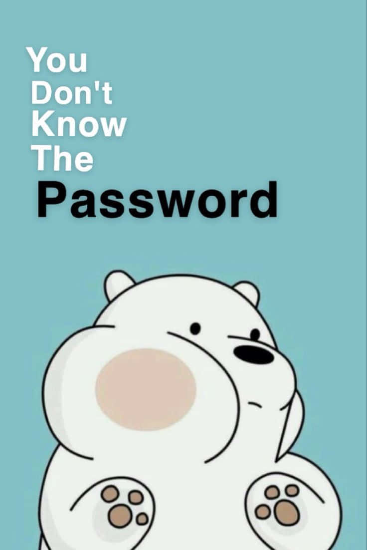 You Dont Know The Password Bear Illustration Wallpaper