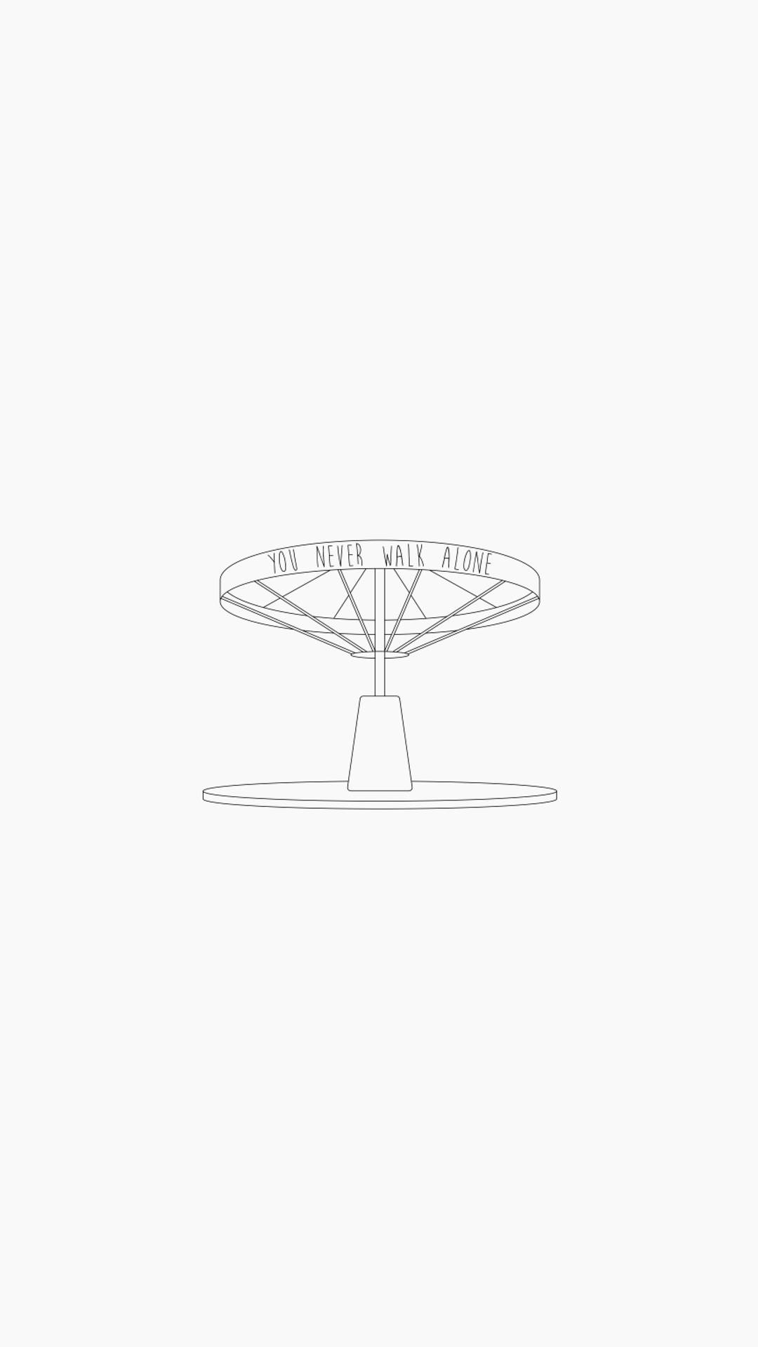 You Never Walk Alone White Minimalist Wallpaper