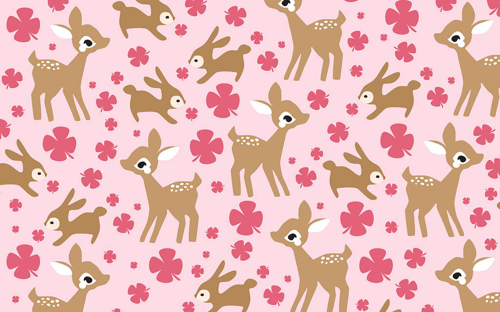 Young Deer Art Cute Laptop Wallpaper
