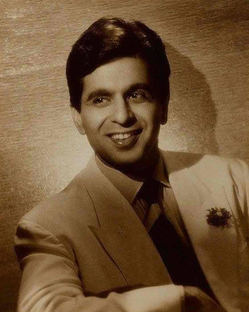 Young Dilip Kumar Sepia Portrait Wallpaper