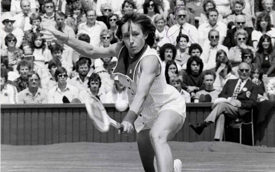 Young Martina Navratilova In Monochrome Wallpaper