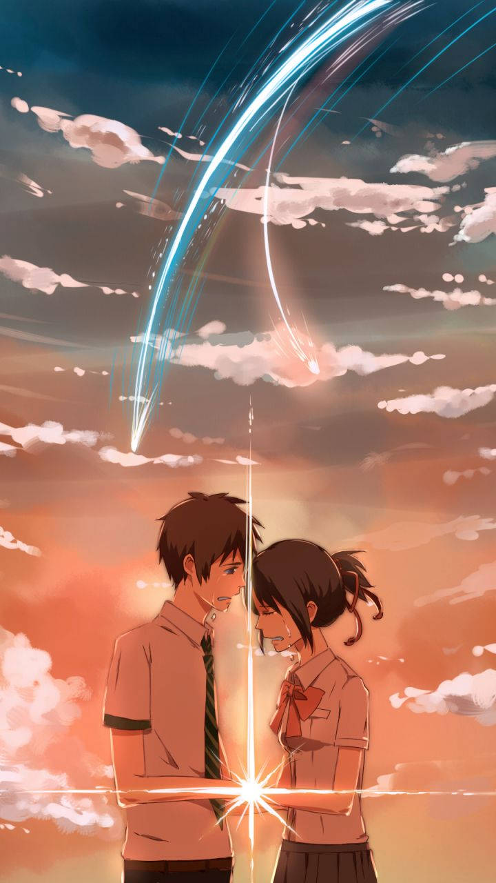 Your Name Iphone Mitsuha Taki Cute Moment Wallpaper