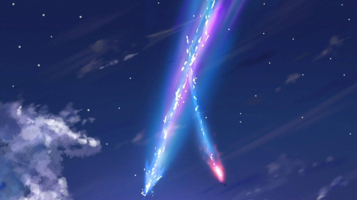 Your Name Night Sky And A Comet Wallpaper
