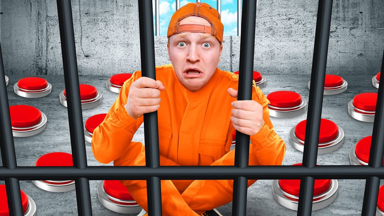 Youtuber Unspeakable In Jail With Red Buttons Wallpaper